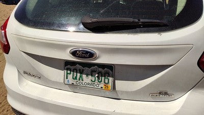 14 Focus Ford Focus License Plate Trim Surround Panel Tail Trunk Finish White Yz