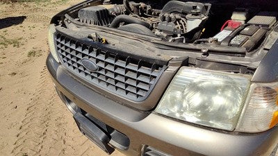 2002-2005 Ford Explorer Complete Header Panel Assembly Grille Headlights Oem