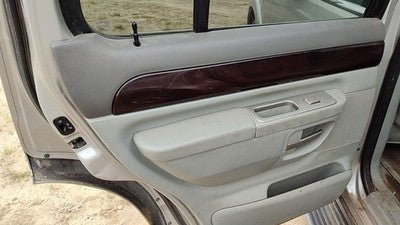 2003 Lincoln Aviator Driver Left Rear Door Trim Panel With Switches Back Gray Bl