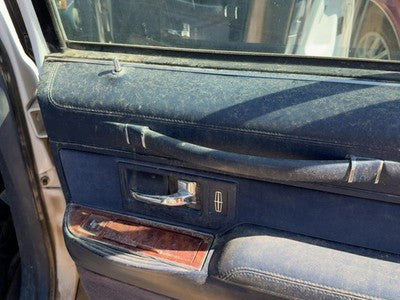 94 Town Car Passenger Right Rear Door Trim Panel With Switches Back Blue Dp