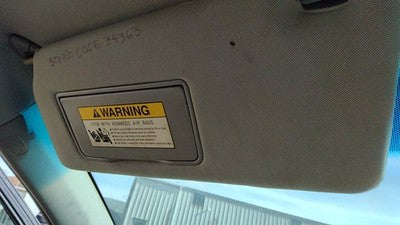 2006-2010 Honda Odyssey Driver Left Sun Visor Oem Gray 83280Shja01zb