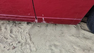95-02 Eldorado Driver Left Lower Rocker Panel Moulding Side Crimson Red 86U
