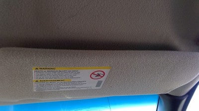 2002-2005 Chevy Venture Passenger Right Sun Visor Oem Gray 14C 10345189