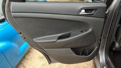 16-18 Hyundai Tucson Driver Left Rear Inside Door Trim Panel Only Back Black Try