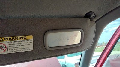 1999 Mazda B2500 Passenger Right Sun Visor Oem Gray V2