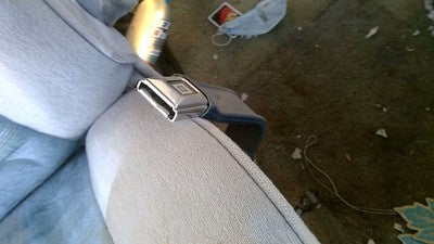 1989 Chevy G20 Van Passenger Right Front Seat Belt Buckle Receiver Oem Blue