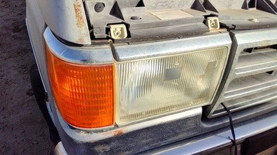 87-91 F250 Pickup Complete Passenger Right Headlight Turn Signal Chrome Trim Oem