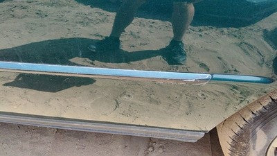 98-04 Cadillac Seville Driver Left Rear Moulding From Door Back Trim Strip Green