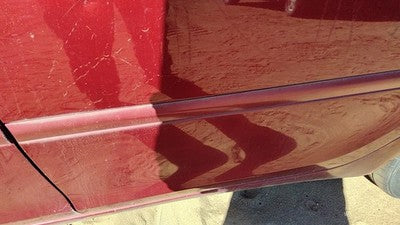 02-06 Camry Driver Left Rear Moulding From Door Back Trim Strip Salsa Red 3Q3