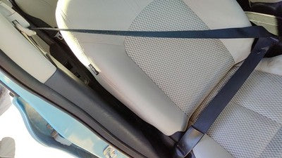 14-15 Versa Note Passenger Right Front Seat Belt Retractor Shoulder Charcoal G