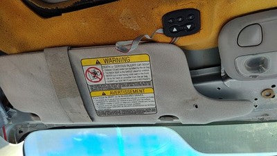 2002-2005 Subaru Legacy Driver Left Sun Visor Oem Gray 92011Ae35bob