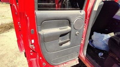 2002-05 Dodge Ram 1500 Driver Left Rear Door Trim Panel With Switches Back Black