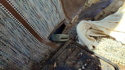 1986 Dodge Ram W150 Passenger Right Front Seat Belt Buckle Receiver Oem Blue