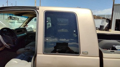 1989-00 Silverado 2500 Driver Left Rear Quarter Glass Back Side Window Oem