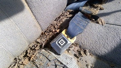 1991 Chevy Caprice Passenger Right Front Seat Belt Buckle Receiver Oem Blue