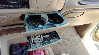 1998 Lincoln Navigator Slide Out Cup Holder Assembly Oem Dash Ash Tray Tan Kx