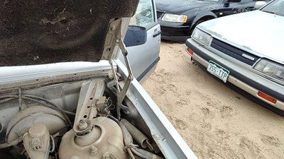1985-1992 Volvo 740 Driver Left Hood Hinge Assembly Oem Silver 35286772