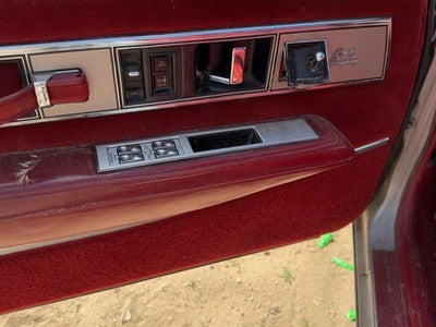 1986 Olds 88 Driver Left Front Door Trim Panel With Master Switch Red