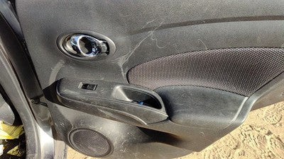 14-19 Versa Passenger Right Rear Door Trim Panel With Switches Back Charcoal G