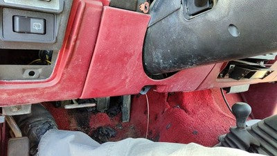 1989-1990 Ford Bronco 2 Lower Dash Under Column Knee Bolster Trim Panel Oem Red