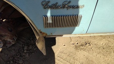 1975 Cutlass Supreme Driver Left Side Fender Chrome Moulding Badge Emblem Oem