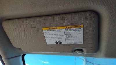 2007-2011 Nissan Versa Driver Left Sun Visor Oem Charcoal G 96401Em11A