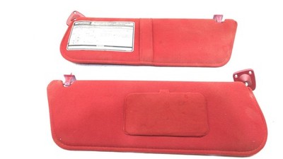 1989 Ford F150 Pair Of Sun Visors Left Right Bolts Hardware Oem Rh Red