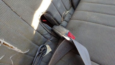 1996 Nissan Hardbody Driver Left Front Seat Belt Buckle Receiver Oem Gray