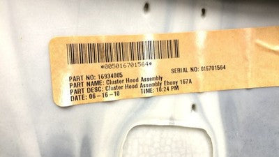 2009-2012 Chevy Malibu Upper Dash Pad Above Speedometer Oem Top 25942276