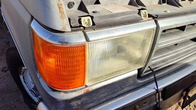 87-91 F250 Pickup Complete Passenger Right Headlight Turn Signal Chrome Trim Oem