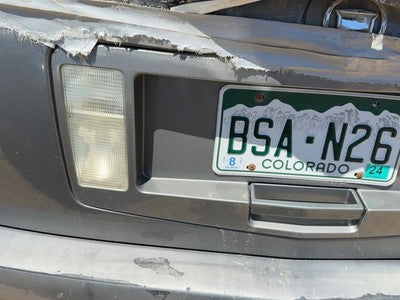 04-09 Srx License Plate Trim Surround Panel Oem Tail Trunk Finish Silver 42U