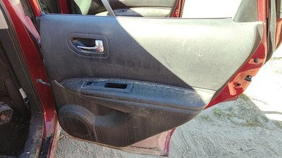 08-13 Rogue Passenger Right Rear Door Trim Panel With Switches Back G Black