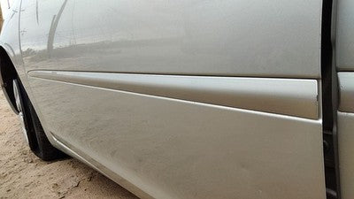 02-06 Camry Driver Left Front Moulding From Door Trim 1C8 Lunar Mist Metallic