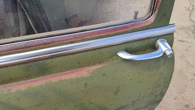 1953 Chevy Bel Air 150 Sedan Driver Left Front Moulding From Door Trim Chrome