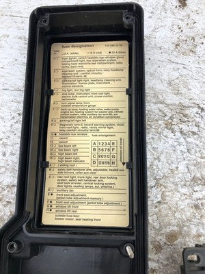 1995 Mercedes E320 Fuse Box Lid With Relay Mount Bracket Oem Cover