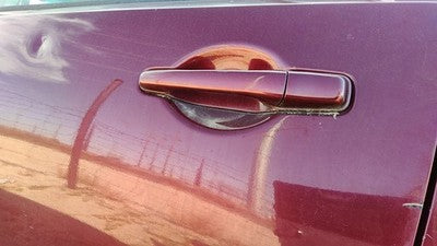 04-12 Mitsubishi Galant Driver Left Rear Outside Door Handle Back P06 Ultra Red