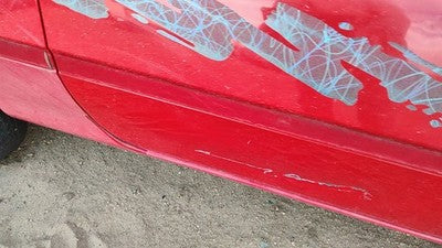 1995 Ford Aspire Passenger Right Front Moulding From Door Oem Trim Strip Red