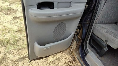 1999-2003 Ford F150 Passenger Right Rear Door Trim Panel With Switches Back Gray
