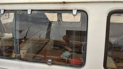1971-1977 Dodge Van B200 Driver Left Rear Quarter Glass Back Side Window Oem
