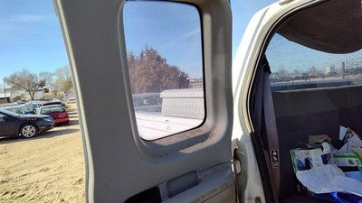1999-2003 Ford F150 Passenger Right Rear Door Trim Panel Back Gray C2
