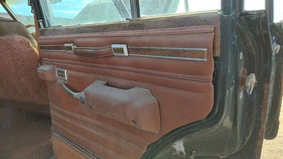 1984 Jeep Grand Wagoneer Passenger Right Rear Door Trim Panel With Switches Back