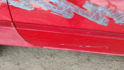 1995 Ford Aspire Passenger Right Front Moulding From Door Oem Trim Strip Red