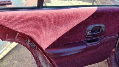 1995-1997 Chevy Lumina Driver Left Rear Door Trim Panel With Switches Back Red