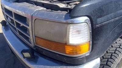 92-96 Ford Bronco Complete Driver Left Front Headlight Turn Signals Chrome Trim
