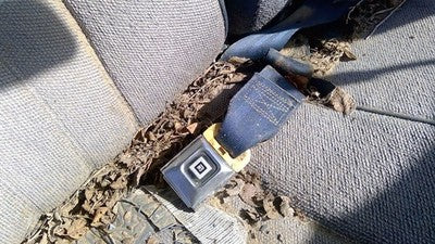 1991 Chevy Caprice Passenger Right Front Seat Belt Buckle Receiver Oem Blue