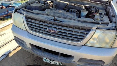 2002-2005 Ford Explorer Complete Header Panel Assembly Headlights Grille Oem