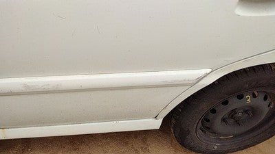 01-02 Kia Rio Driver Left Rear Moulding From Door Back Trim Strip Sedan White