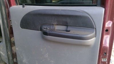 05-07 F350 Super Duty Passenger Right Rear Inside Door Trim Panel Only Back Gray