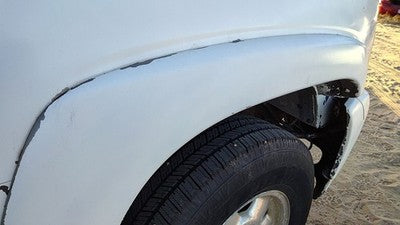 03-07 Suburban Passenger Right Front Wheel Flare Moulding Fender Summit White