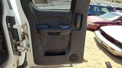 07-08 Silverado 2500 Driver Left Rear Inside Door Trim Panel Only Back Ebony 19D